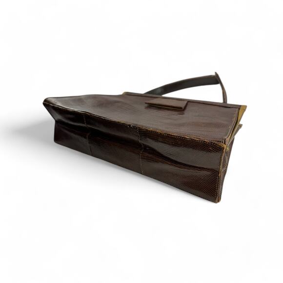 Vintage 1950s Lesco Genuine Alligator Leather Handbag - Picture 6 of 16